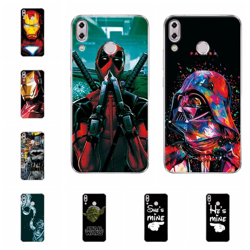 

Charming Deadpool Spiderman For Asus ZenFone 5z ZS620KL Soft Phone Cases For Zenfone 5 2018 ZE620KL ASUS_X00QD 6.2" Back Cover