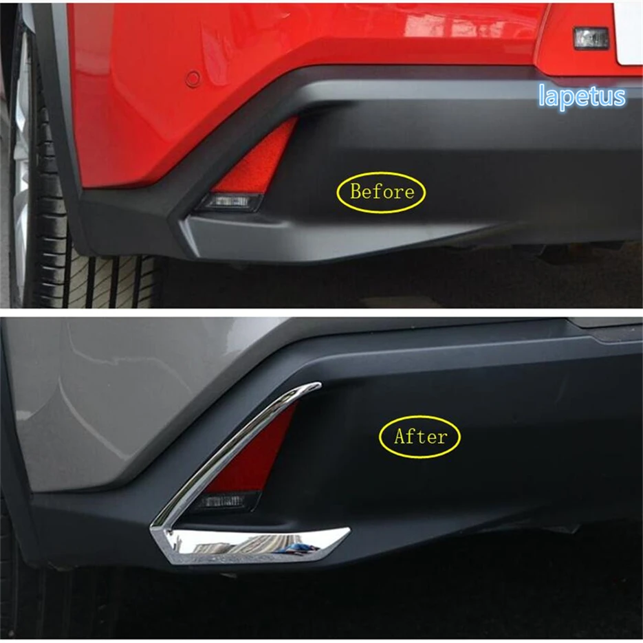 

Lapetus Rear Fog Lights Lamp Eyelid Eyebrow Decoration Frame Strip Cover Trim ABS Fit For Lexus UX 200 250H 2019 2020 Shiny