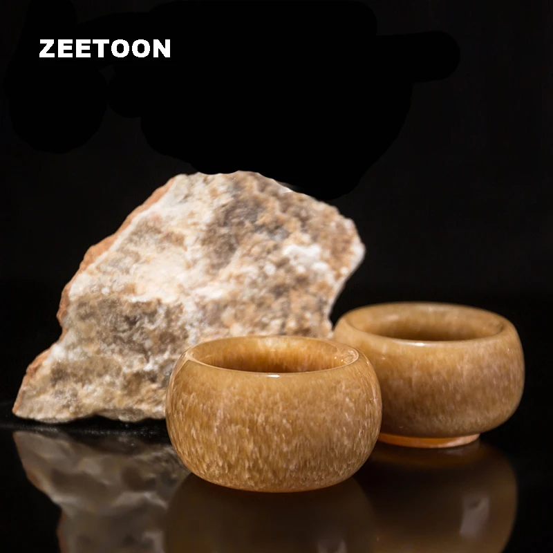 

50ML Japanese Style Boutique Natural Jade Master Cup Teacup Kung Fu Tea Set Tea Bowl White marble Jade Stone Cup Home Decoration