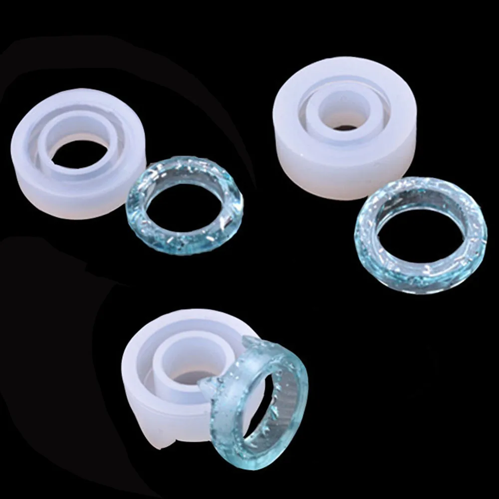 

3Pc 16/17/18mm Transparent Silicone Mold Resin Decorative Craft DIY Different Size Ring Shape Type Epoxy Resin Molds For Jewelry
