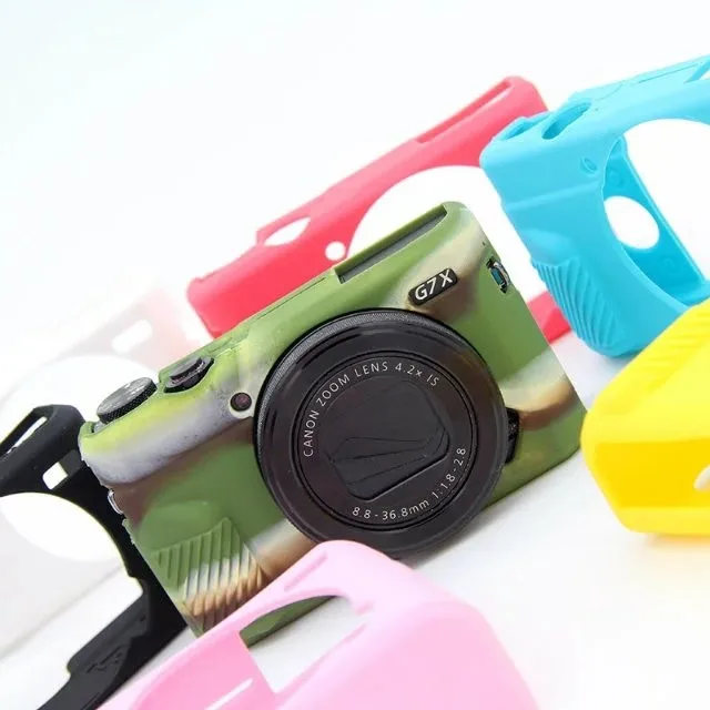 New Camera Silicone Case for Canon G7XII G7X II G7X Mark 2 G7X III G7X3  G7X Mark 3 Rubber Protective Body Cover bag Camera Skin camera handbag