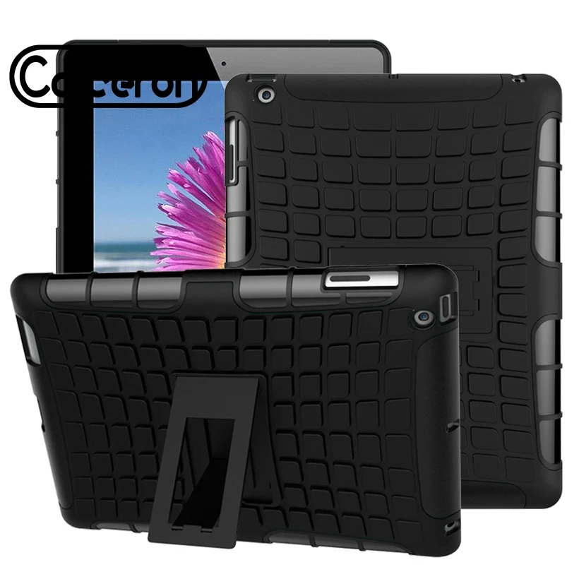 

Phone Cover Case for Apple iPad 2 Case IPad 3/ Ipad 4 Bag Hybrid Heavy Duty Stand Skin Rugged Silicon PC Rubber Armor Housing