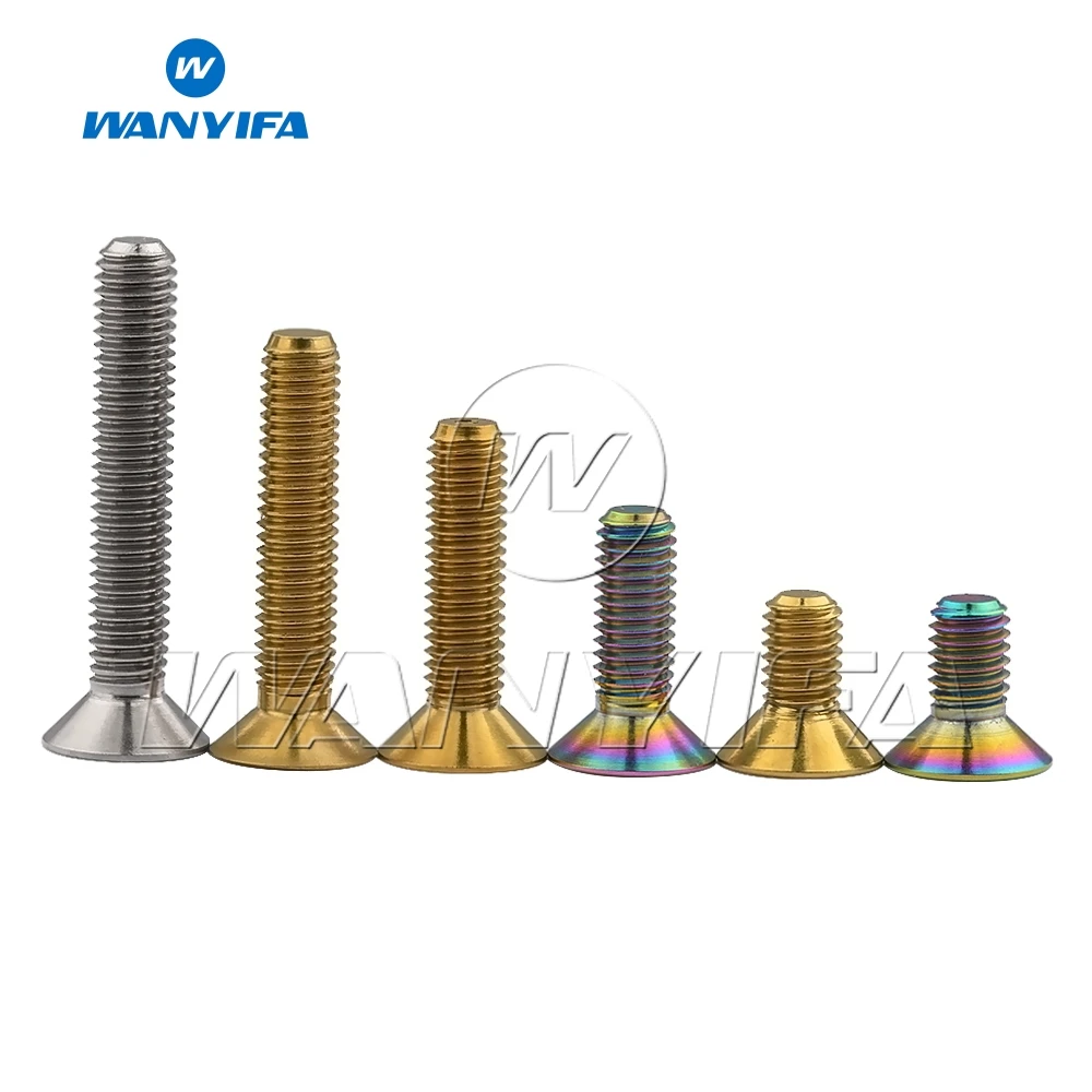 Титановый болт waniifa M5 x10 12 15 20 25 30 мм плоская потайная головка шестигранный
