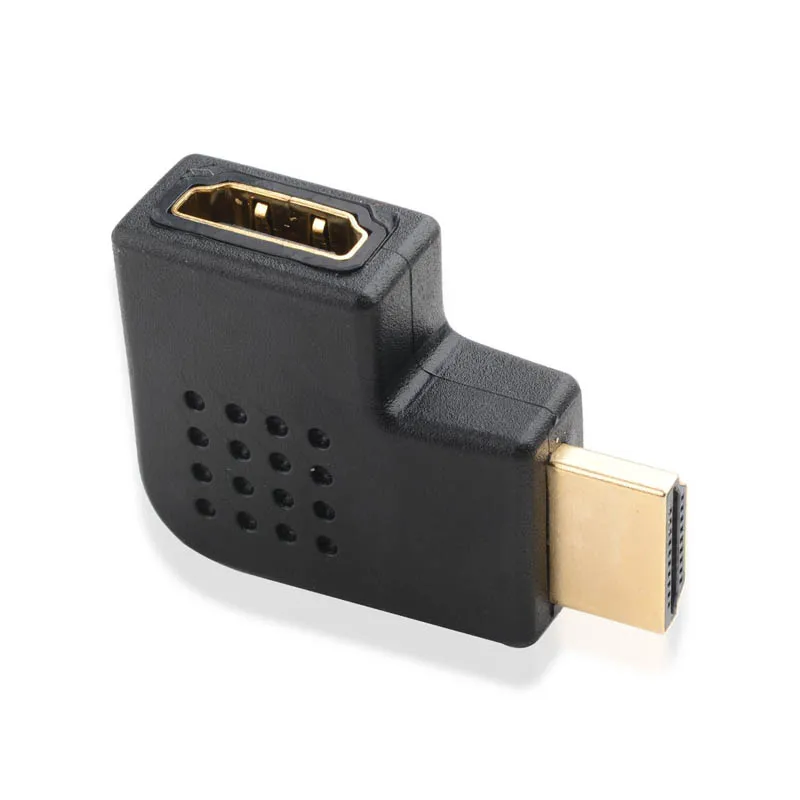 HD 1080P Мужской к женскому HDMI адаптер конвертер 90 градусов угол поворота вправо вращающийся HDMI разъем DC128
