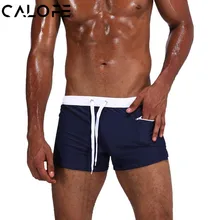 CALOFE летние мужские купальные шорты с карманами на молнии, сексуальный купальный костюм шорты для мальчиков плавки для плавания пляжные шорты для серфинга