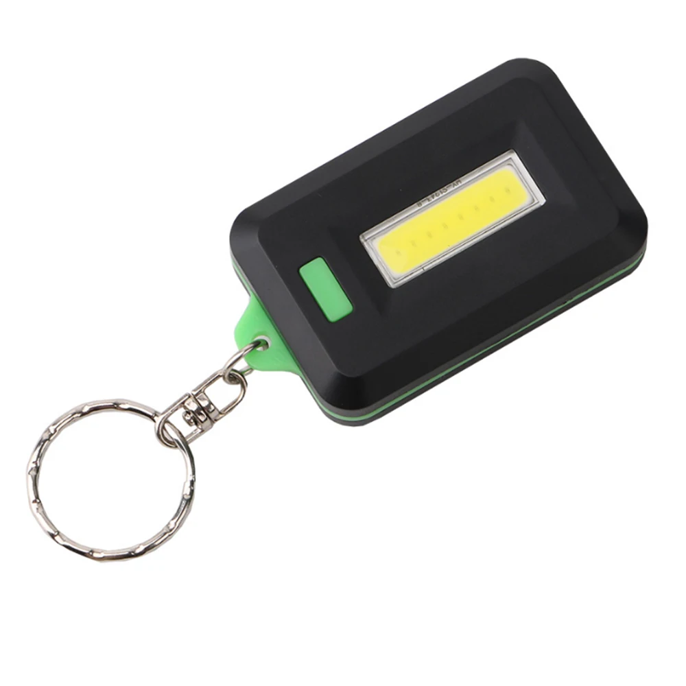 Mini Keychain Flashlight COB LED Key Ring Flash Light Small Lamp Torch ...