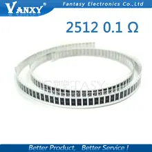 50PCS 2512 SMD Resistor 1W 1% 0.1R 0.1 ohm R100