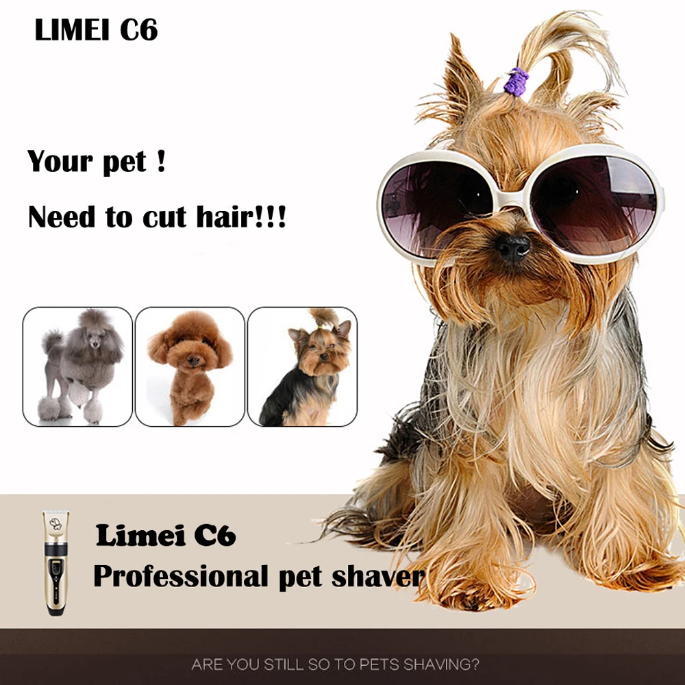  Electrical Dog Hair Trimmer Pet Trimmer Haircut Machine Rechargeable Low-noise Cat Clipper kit Pet 