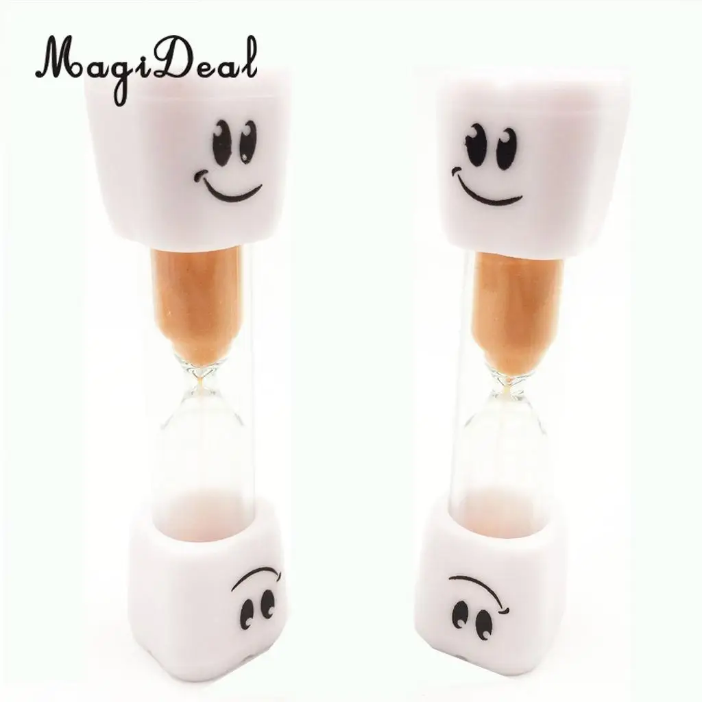 Tooth Brushing Timer Hourglass Sandglass Glass Lovely Smile Sand Egg Timers Kitchen Tool Office Decor Games Playing Novelty Gift