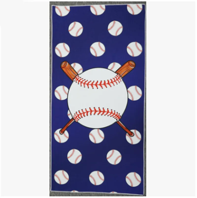 

150X75cm football design print microfiber fabric beach towel, soft absorbent European bath towel for baby children T390