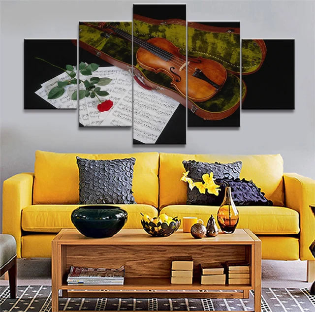 Home decor struttura modulare immagine tela pittura 5 pezzo tipo ... Poster per salotto