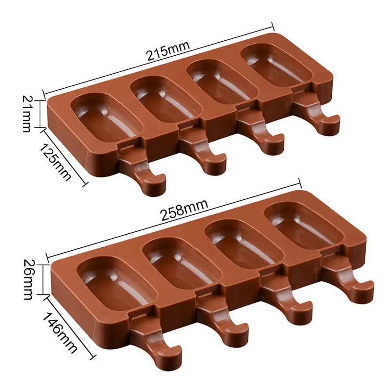 IVYSHION 2 Размеры Формочки Для Мороженого на палочке для заморозки мороженого бар создатель форм с палочки для сладостей экологически чистый силикон формы для мороженого