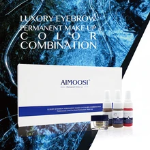 Aimoosi полумикроблейдинг бровей губ подводка для глаз Перманентный макияж Пигмент& Blading PasteTattoo набор чернил Макияж Косметика поставка