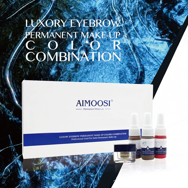 

Aimoosi Semi-Microblading Eyebrow Lip Eyeliner Permanent Makeup Pigment&Blading PasteTattoo Ink Set Make Up cosmetics supply