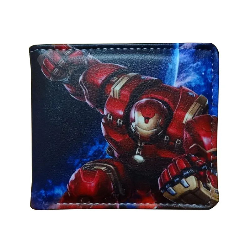 

Anime Avengers Batman Superman Spiderman Ironman American Captain Wallets Men Women PU Leather Purse Card Holder Short Wallet