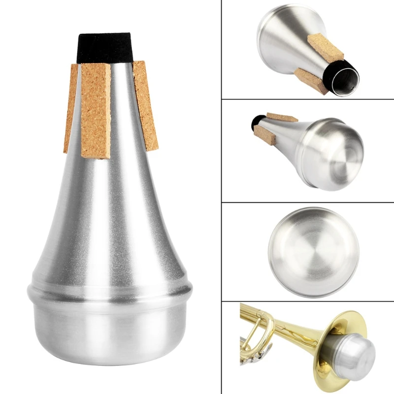 Алюминиевый сплав практика приспособление для глушения звука трубы прямо Sourdine части музыкальных инструментов