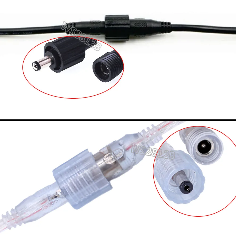 Светодиодный штекер гнездо 10 ~ 50 пар 5 5x2 1 мм IP68 DC|led connector|for led stripsdc female male |