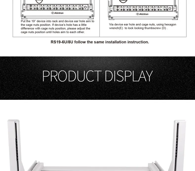 Alctron RS19-4U RS19 серия Качество квасцовый сплав сценический аудио Стойка регулируемый угол складной настольный студийный стеллаж Вставка 4 устройства