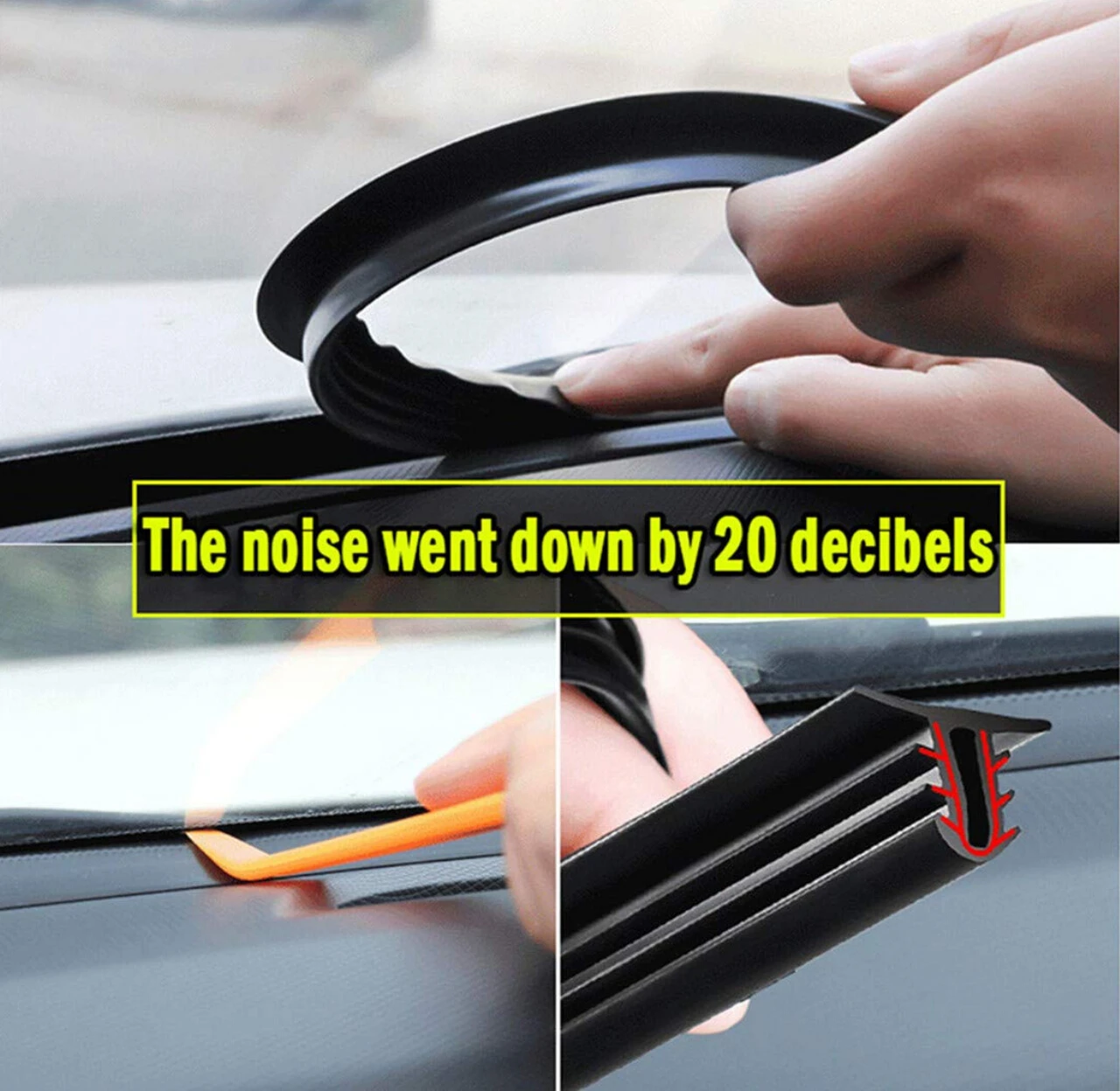 

Auto Seals Windshield Dashboard Soundproof for renault espace 4 laguna 3 opel astra k antara insignia bmw e34 renault scenic