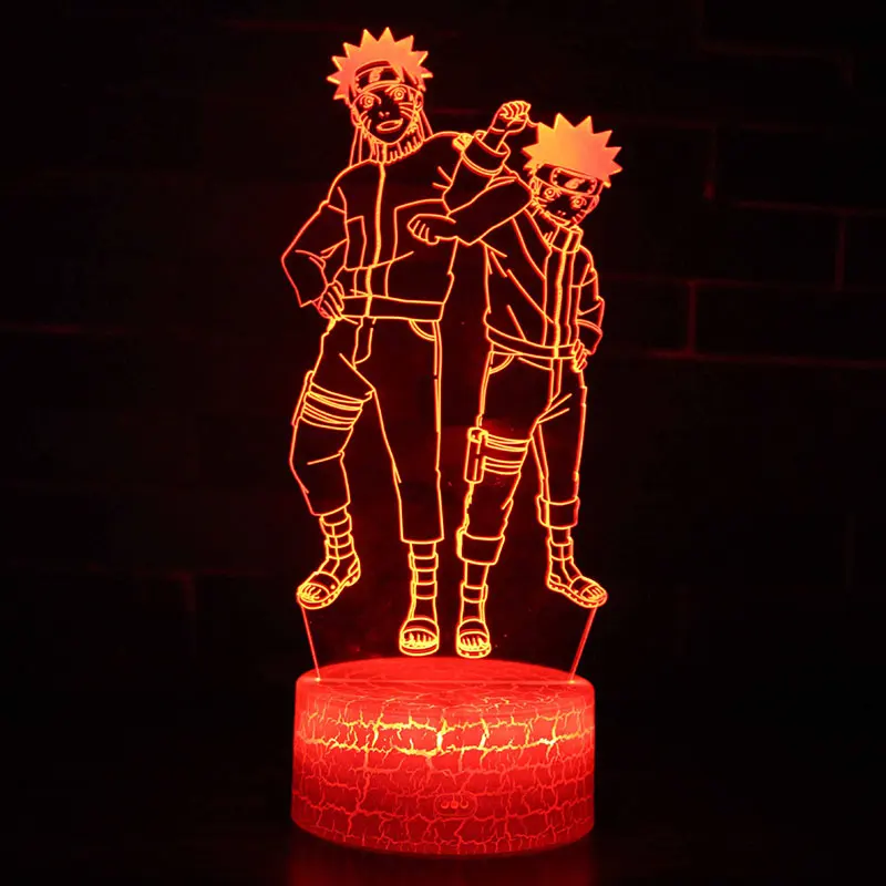 Светодиодный 3d светильник Fighting Naruto ночник 7 цветов меняющий цвет сенсорное