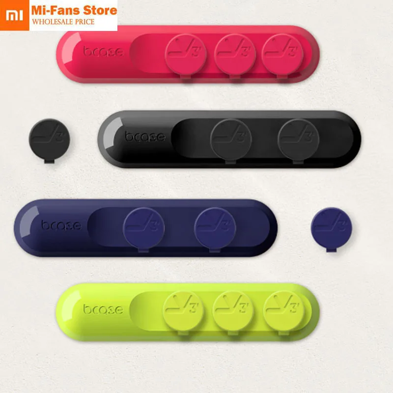 

New Colorfull Xiaomi Mijia Bcase TUP2 Magnetic Absorption Cable Clip Holder Compatibility Practical Magnetic Base desk organizer