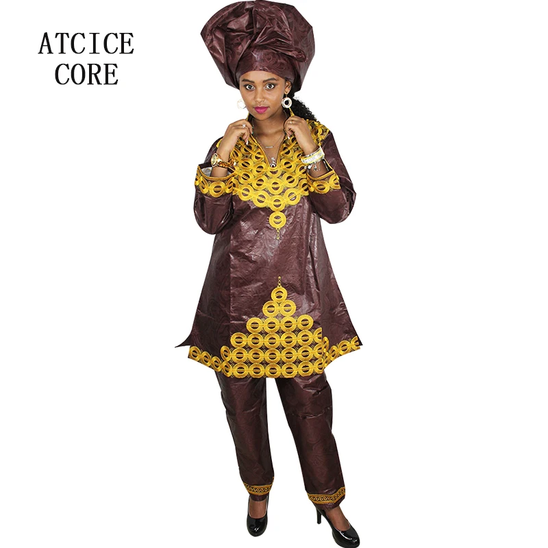 

african dresses for woman bazin riche embroidery design long dress DP107