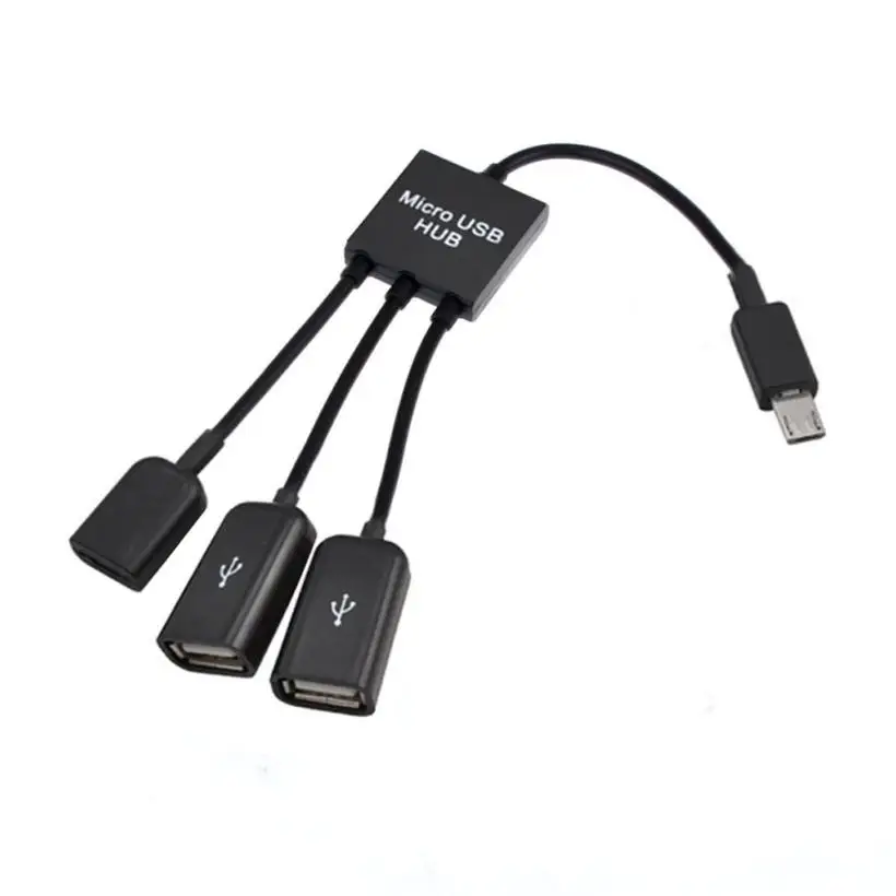 

Adroit drop shipping 3 in 1 USB OTG Cable Adapter Micro USB Hub Adapter for Smartphone and Tablet 30S7430