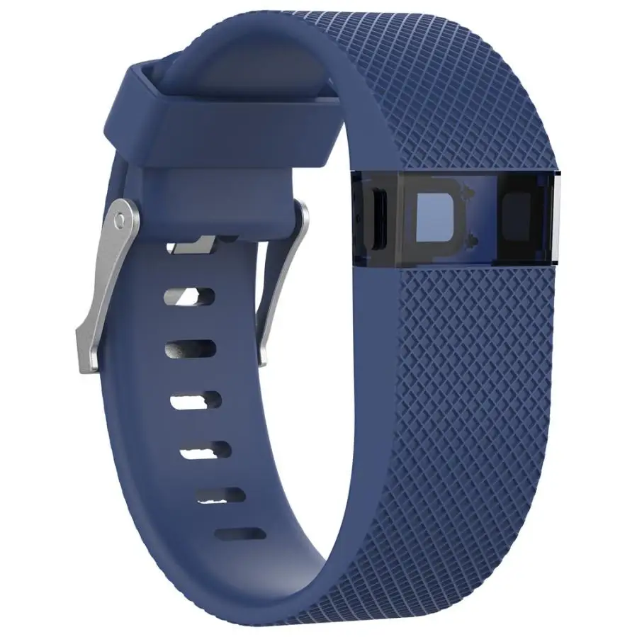 Большой сменный силиконовый ремешок на запястье браслет для Fitbit Charge HR+ 2* отвертка Прямая поставка - Цвет: Синий