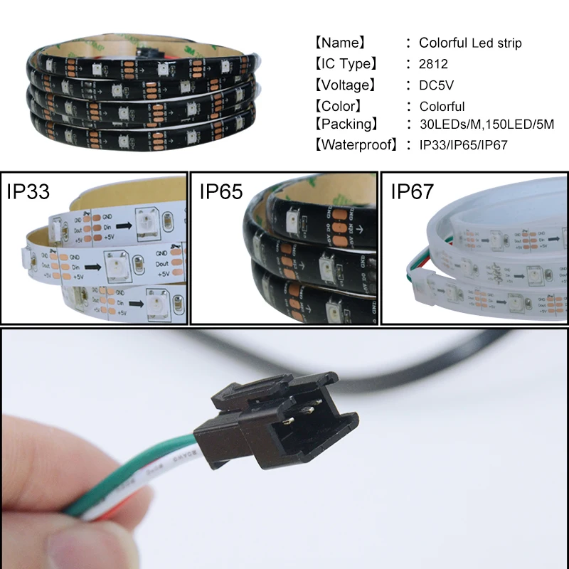 Eeetoo светодиодная лента 5050 RGB rлента для пк авто гибкий неон ws2812b диодная