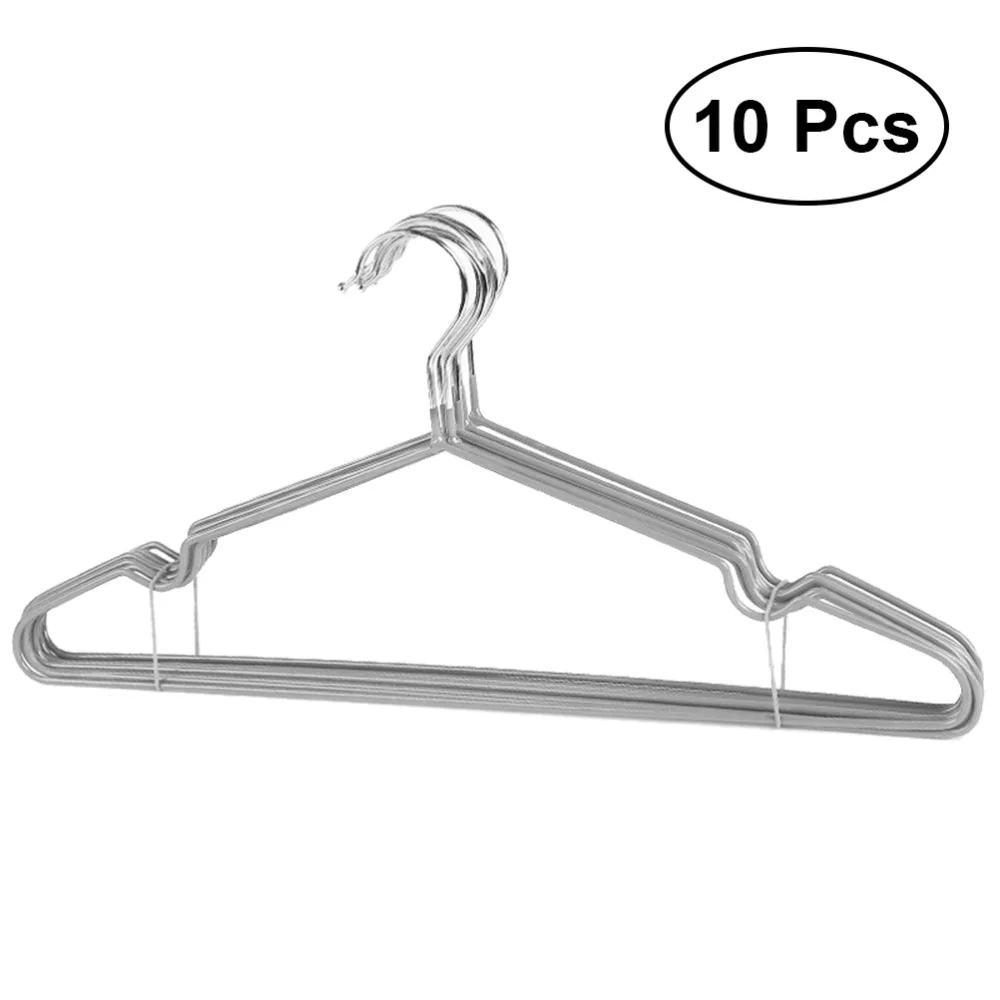 

10pcs Non-Slip Metal Coat Hangers Space Saving Clothes Hangers Clothes Stand Drying Rack for Shirts Sweaters Dress