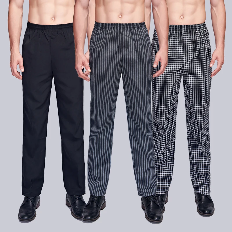 

Spring & Summer Gourmet Service Free Shipping Fall Chees Pants Work Pants Check Striped Chef Pants Neutral Chef Pants