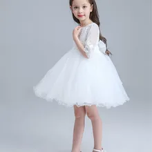 Высококачественная длинная юбка-Одуванчик с цветочным узором для маленьких девочек; платье принцессы; От 2 до 11 лет