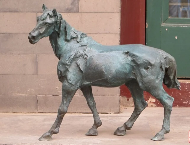 

free shipping 005169 20"Western Art Bronze Statue Sculpture Art Object Creative imaginative Horse