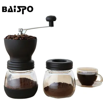 

BAISPO Retro Manual Coffee Grinder Coffee Hand Mill Coffeeware Coffee Beans Pepper Spice Grinder Tank Portable Grinder Machine