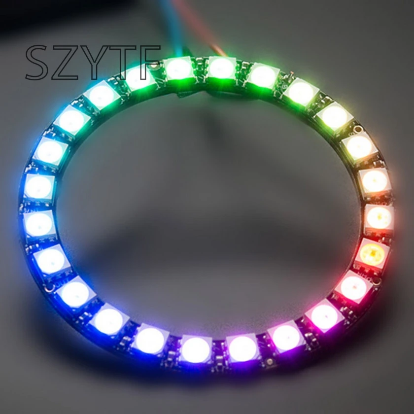 24 бит WS2812 5050 RGB светодиодный Встроенный полноцветный приводной свет круглый