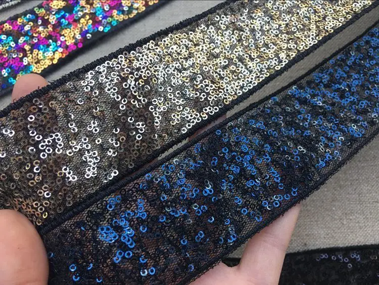 4 см широкие красивые блестки бисер кружевной отделкой лента платье ...