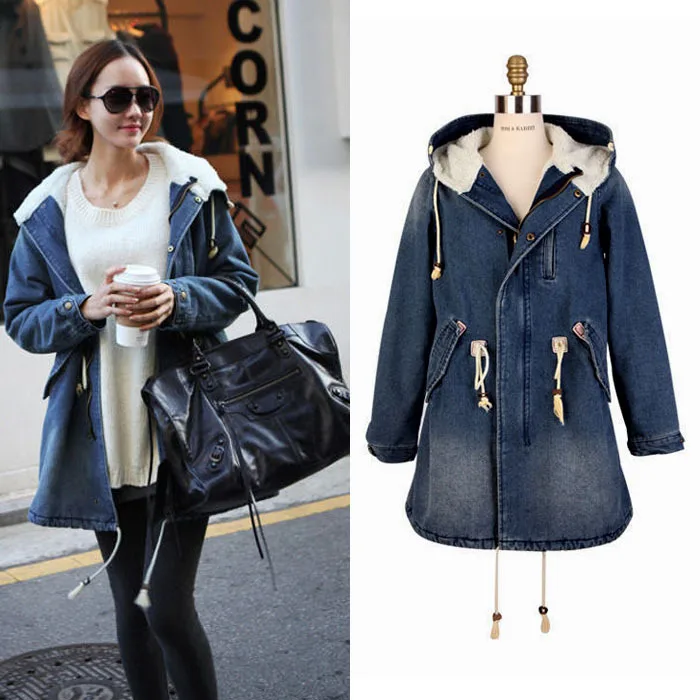 Fausse De Manches Veste Et Livraison Manteau Chaud Mode En Nouvelle Jeans Femmes Épaissir Gratuite Col Fourrure xPfqwaF