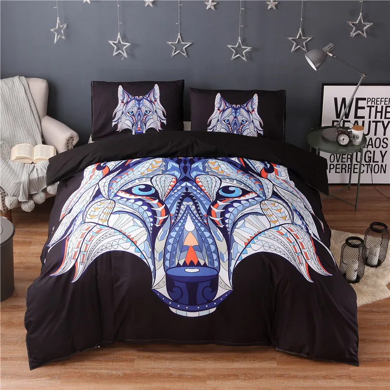 

3D Printed Duvet Cover Sets Bohemia Style Bedding Sets With Pillow Case 100% Polyester Home Queen Size Bedding Sets Kids 3pcs