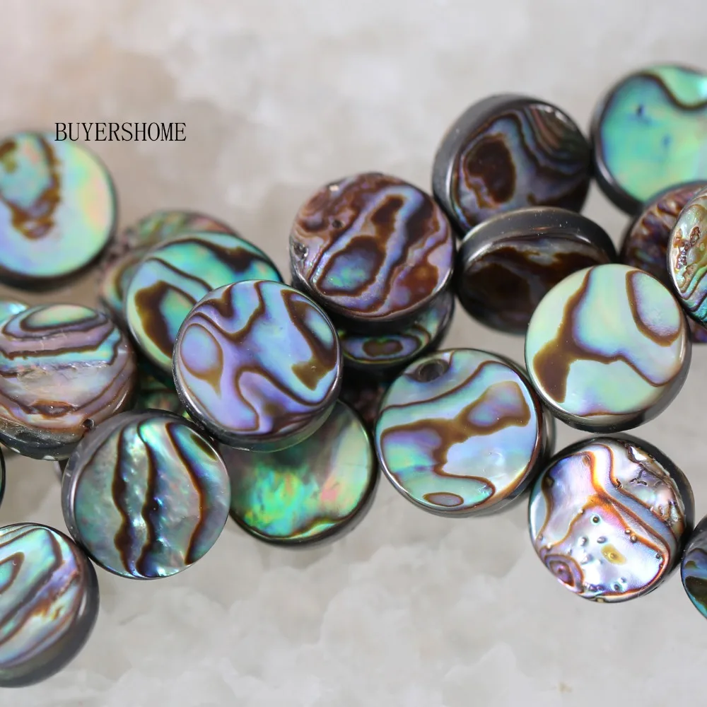 Free Shipping Fahion Jewelry 12MM Natural Blue New Zealand Abalone