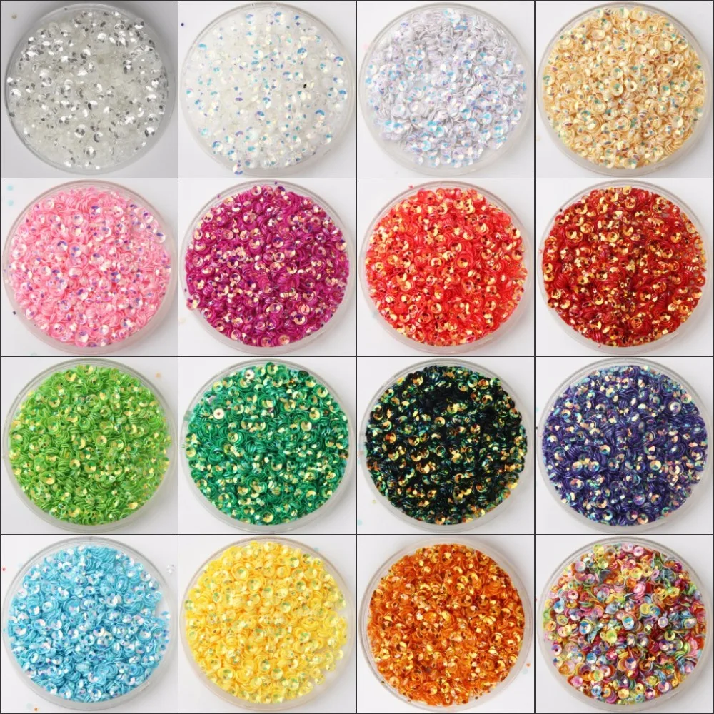 3mm Cup Round Sequin PVC loose Sequins For Party Crafts Paillette