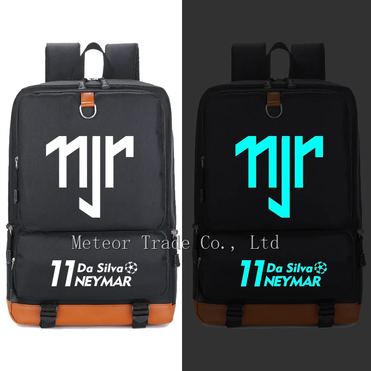 Neymar Anime Noctilucent Backpacks Children Bagpack Teenages Cartoon Shoulder Bag Kids Foot Ball School Bags Students Rucksack