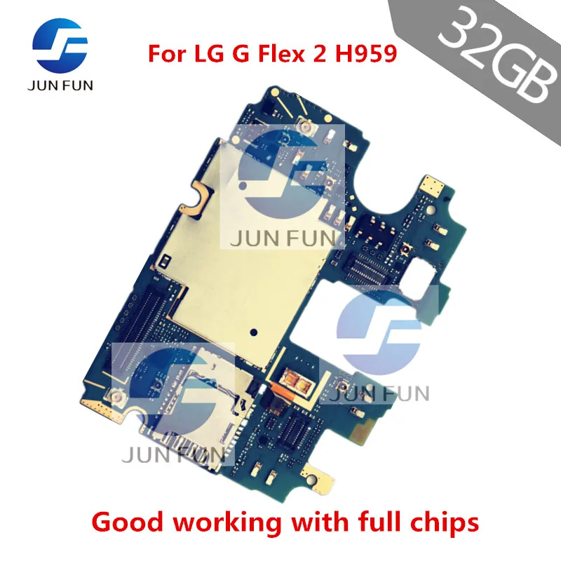 

JUN FUN For LG G Flex 2 h959 Motherboard 32GB ROM Unlock Mainboard Logic Board With All Chips