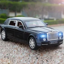 1:24 из сплава Rolls Royce Phantom удлиненные игрушки литые под давлением модели автомобилей металлические машины мини мальчик подарочная коллекция для детей