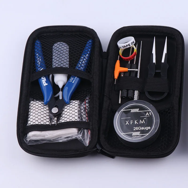 Новый XFKM Mini Vape DIY сумка для инструмента Пинцет плоскогубцы провода комплект