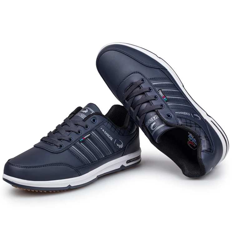Аутентичные мужские туфли для гольфа, водонепроницаемые, противоскользящие, высокое качество, мужские спортивные кроссовки, дышащая обувь, Chaussures, обувь для гольфа, большой размер 46 - Цвет: Синий