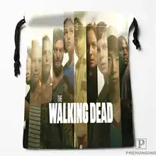 На заказ Печать Ходячие мертвецы сумки для покупок на шнурках дорожный мешочек для хранения плавание пеший Туризм игрушка сумка унисекс мульти Size18-12-31-20