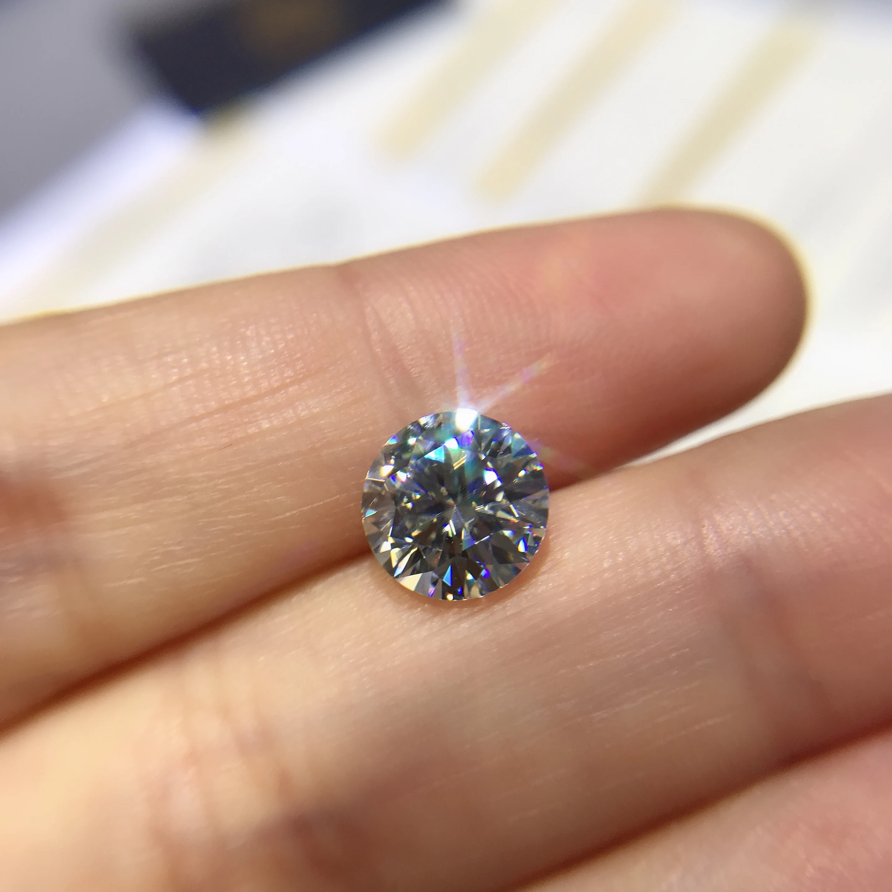 

Poetry Of Jew Store Round Moissanite D VVS barestone custom Moissanite ring Pendants for naked diamond