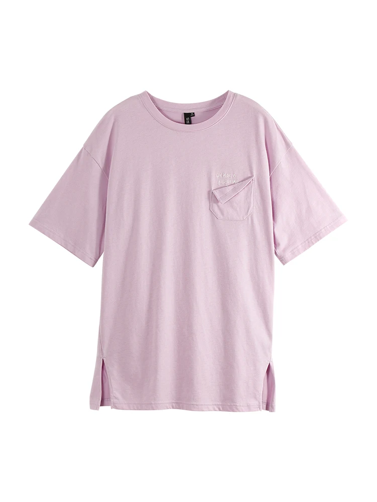 Toyouth,, лучшие друзья, женская футболка с буквенным карманом и вышивкой, Повседневная однотонная женская футболка с круглым вырезом