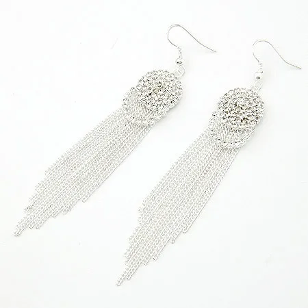 Женские Винтажные висячие серьги Boucle d'oreille длинные с цепочкой и кисточками