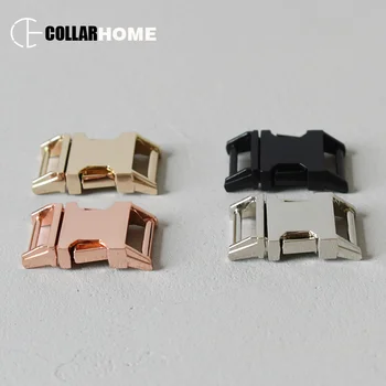 

100pcs plated metal belt buckle snap hook 5/8 Inch(15mm) DIY dog collar bag accessories positive locking and release 4 colors